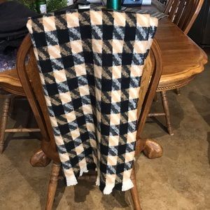 Large plaid shawl